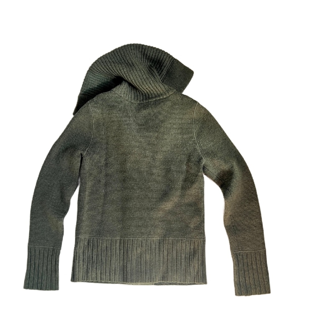J. Crew Merino Wool Green Button Up Sweater Coatigan Small - Picture 3 of 7